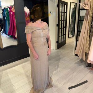 Gold Shimmery Evening Gown Size 8
